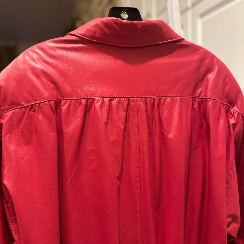 Red Leather Jacket - Picture 3 of 11